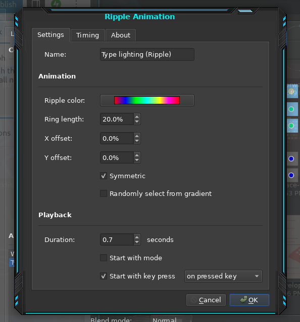 CBK configuration interface