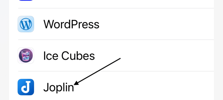 iOS App selection choices