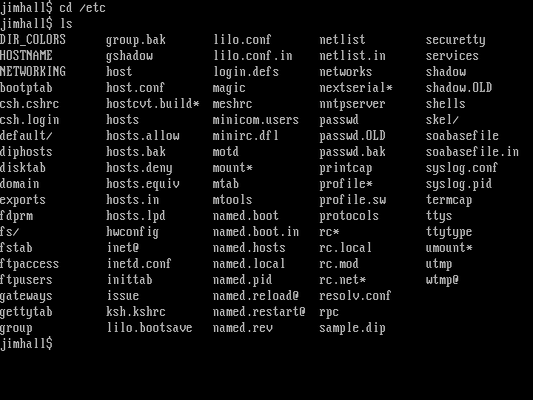 ETC in SLS Linux