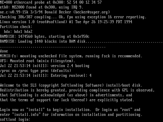 Installing in SLS Linux