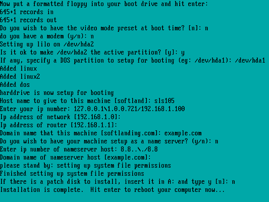 Installing in SLS Linux