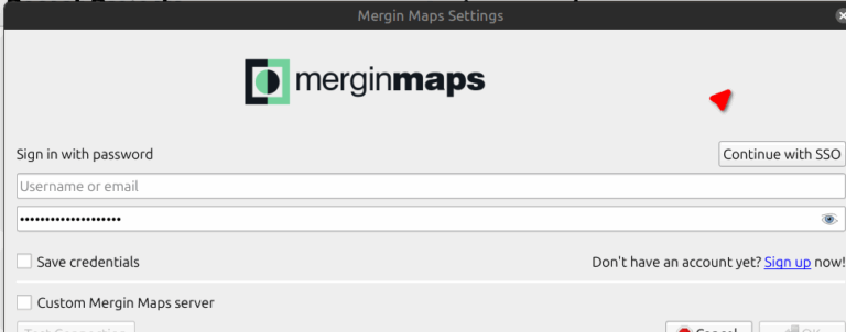 MerginMaps sign in