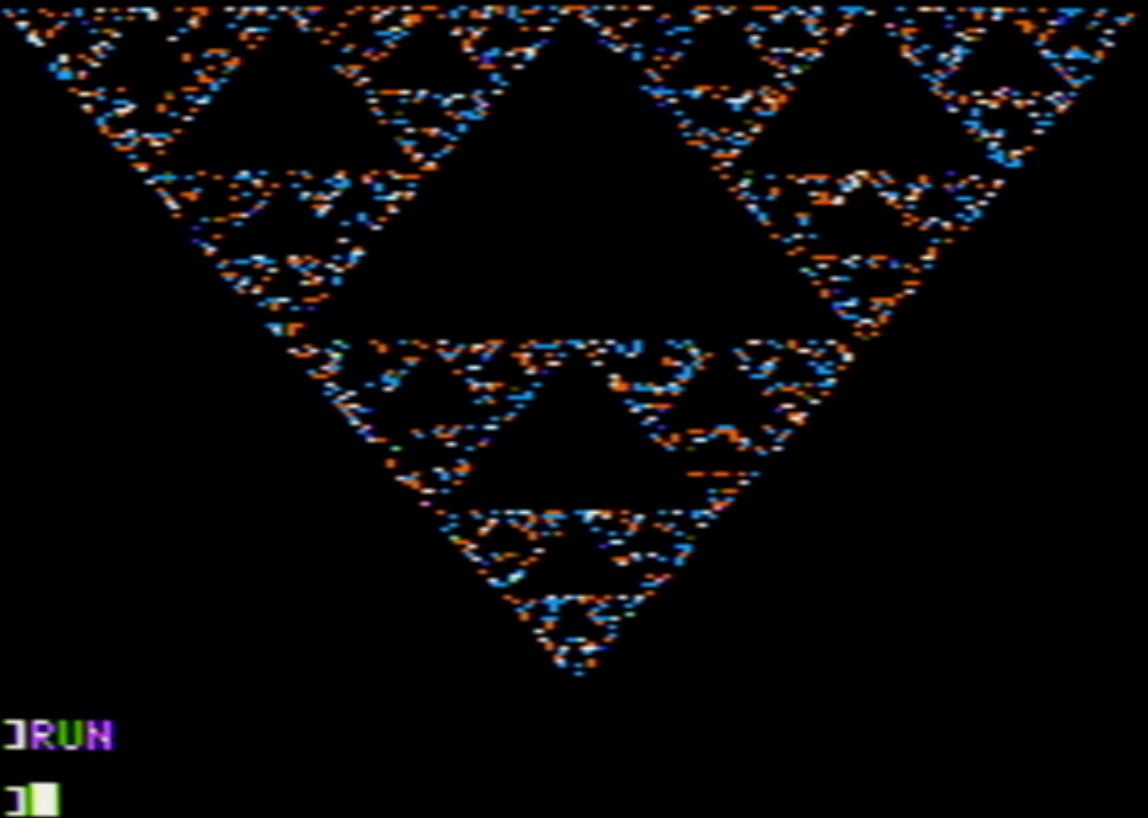Sierpinski Triangle as drawn on an Apple II computer