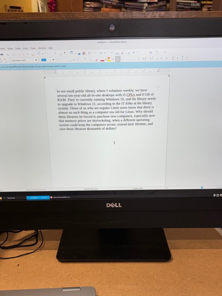 Libreoffice Writer desktop