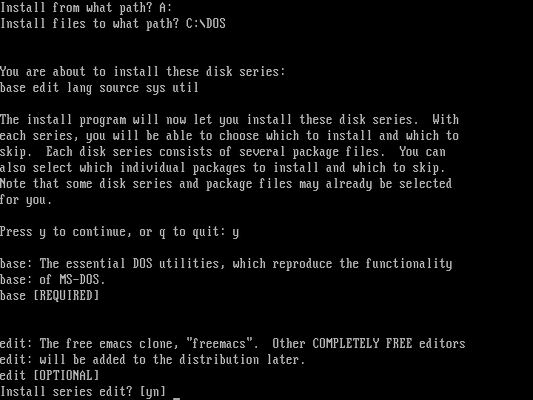 white text on a black background: install the editor series?