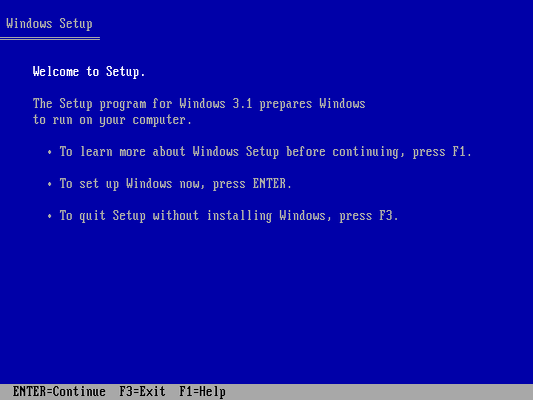a program install screen: Welcome to Setup