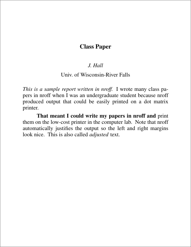 1-page document with a title, author, and two paragraphs